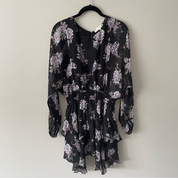 LOVESHACKFANCY Kaia Mini Dress Floral Long Sleeve XS - Picture 2 of 14